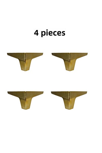 HOMDEP Canapea Fotoliu Unitate TV Consolă Upgrade Model Zenit Picioare Plastic 10 Cm Culoare Aur 4 Buc