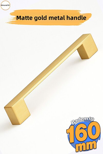 Badem10 Gölcük 160 mm Metal Mat Aur Mâner Mobilier Sertar Bucătărie Dulap Dul...