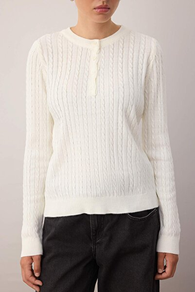 Trendyol Collection Black-Ecru*001 Crew Neck 2-Piece Knitwear Sweater Twoaw26Kz00187