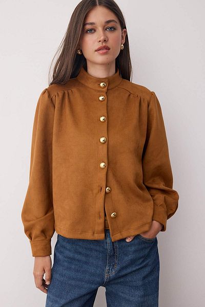 Trendyol Collection Button Detailed Thin Jacket