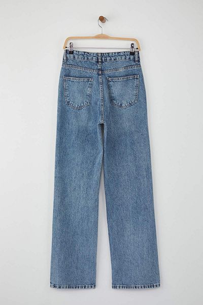 Trendyol Collection Blue High Waist Wide Leg Wide Leg Jeans Twoaw26Je00083
