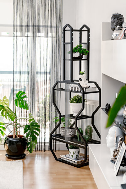 TOPRAK E-TİCARET Dekoratif Metal Gitar Tasarımlı Kitaplık ve Raf Ünitesi , Ço...