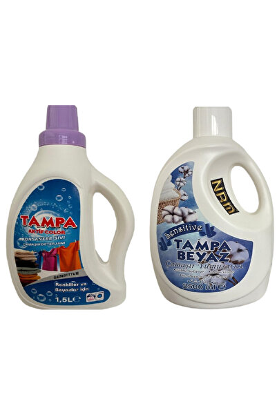 TAMPA NRM Beyaz Aktif Color Sensitive Çamaşır Seti. Deterjan ve Yumuşatıcı .