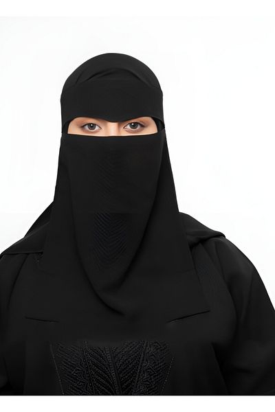 outline Falcon niqab with single elastic strap