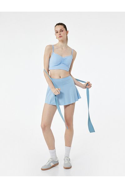Koton Pleated Mini Sports Shorts Skirt