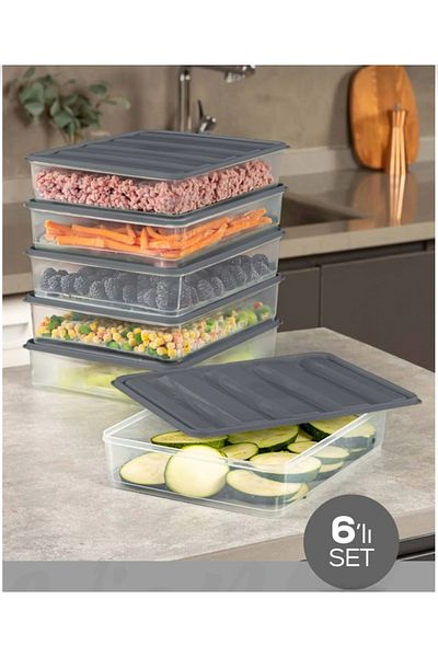 VİZYON Refrigerator Organizer Set Refrigerator Organizer Storage Container Diffuse Compatible Storage Container Set