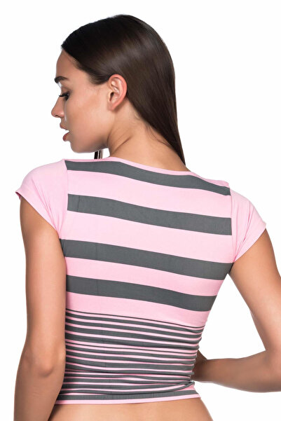 Mulvix Pink Gray Mi Emay 5026 Soft Seamless t Shirt