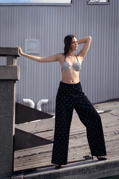 Kikiriki Silver Stone Round Bustier