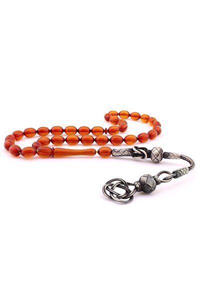 PİGADO 1000 проба срібний Kazaz з бахромою, медовий колір, пресований бурштин...