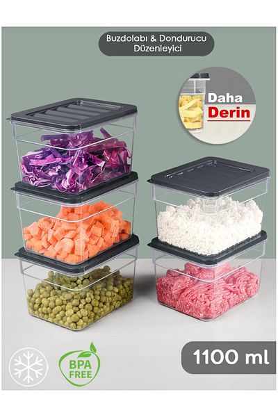 VZN Deep Freezer Fridge Organizer Storage Container Microwave Container Horizontal Lid Storage Container