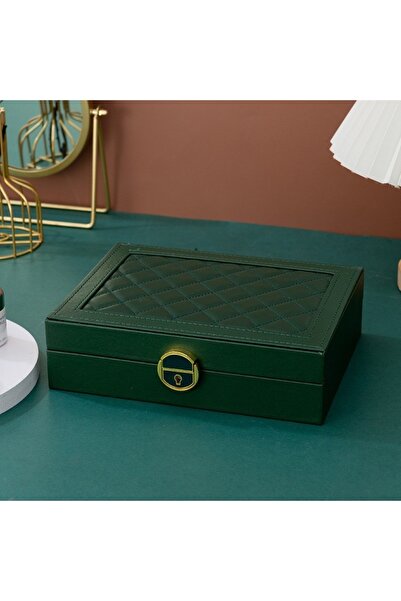 gaman Jewelry Box Organizer Organizer Jewelry Box Necklace Earring Watch Box with Key