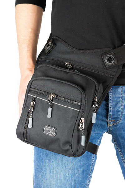 İMAKS Çok Gözlü Su Geçirmez Bel Bacak Omuz Motosiklet Kurye Çantası Bodybag S...