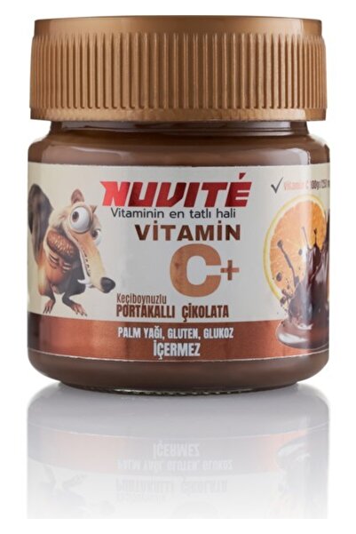 NUVITE C+ Portakallı Keçiboynuzlu Vitaminli Sürülebilir Çikolata 200Gr