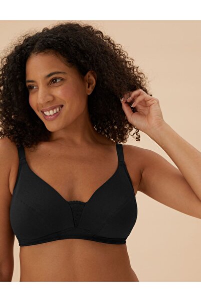 Marks & Spencer 3'lü Dantel Detaylı Balensiz Pamuklu Sütyen Seti