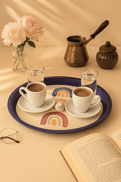 Sarkap Home Gökkuşakları Metal Tepsi