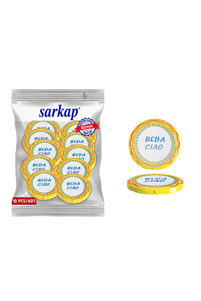 Sarkap Hijyenik Paketli 10 Adet Kavanoz Kapağı Dolce Vita Desenler 82 mm - Be...