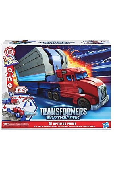 transformers EarthSpark Optimus Prime Battle Trailer Playset Aksiyon Figürü