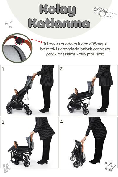 Prego Lotus Katlanabilir Kabin Boy Travel Bebek Arabası