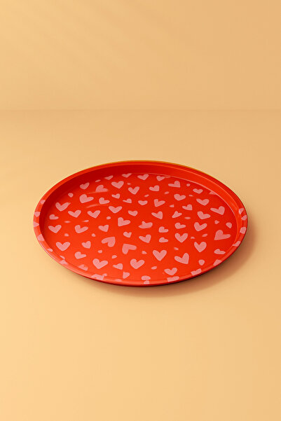 Sarkap Home Pembe Kalpler Metal Tepsi