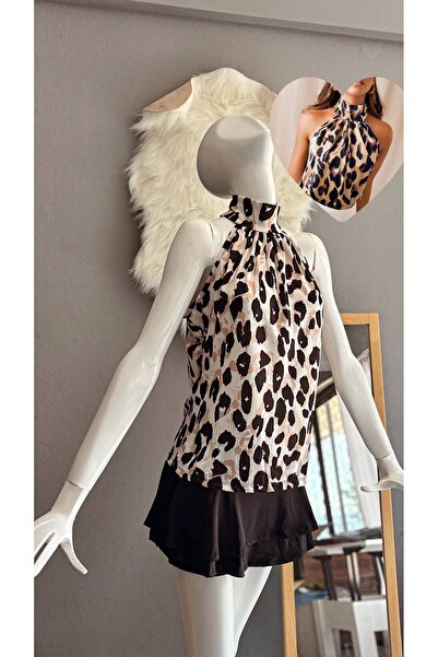 rengamoda Μπλούζα Micro Fabric με σχέδιο Leopard 56 cm