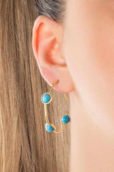 So CHIC... Mistik Ruh 18 Ayar Sarı Altın Kaplama Gümüş Halka Küpe