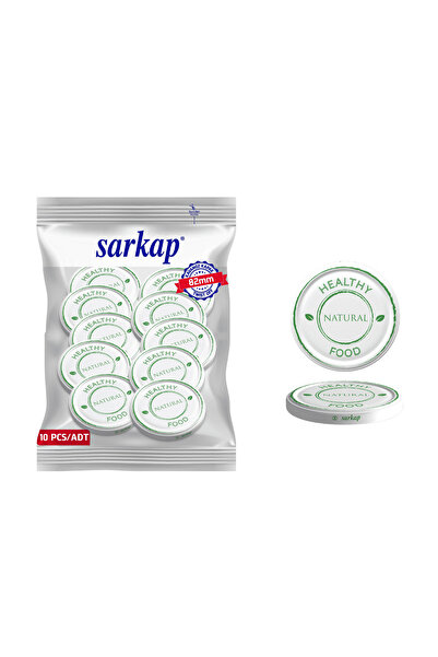 Sarkap Hijyenik Paketli 10 adet Kavanoz Kapağı – Healthy Natural Food – 82 mm