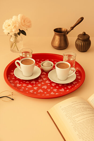 Sarkap Home Pembe Kalpler Metal Tepsi