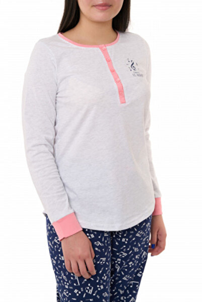 VİENETTA Women's pajamas with buttons, Heaven, gray