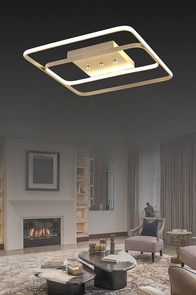 ESSLİGHT Milano 45 cm 3 Colors with Light Mode (White Yellow Daylight) Living Room Kitchen Bedroom Young Room Led Chandelier