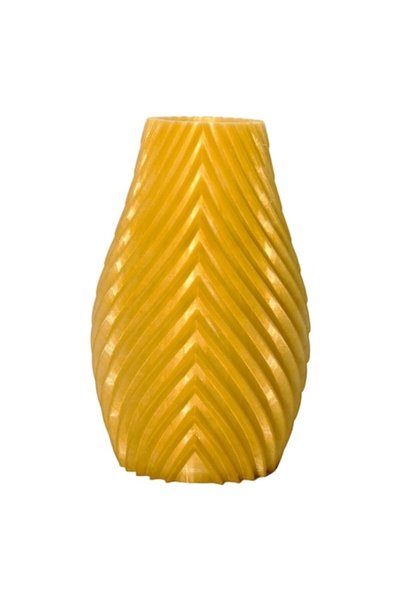 OEM Vaza galben mustar printata 3D 18 cm
