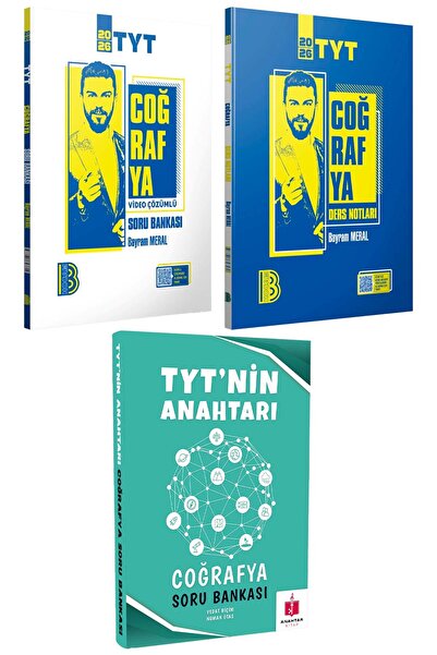 Anahtar Kitap 2025 Anahtar Kitap TYT Coğrafya Soru Bankası ve Benim Hocam TYT Ders Notları ve Soru Bankası Seti