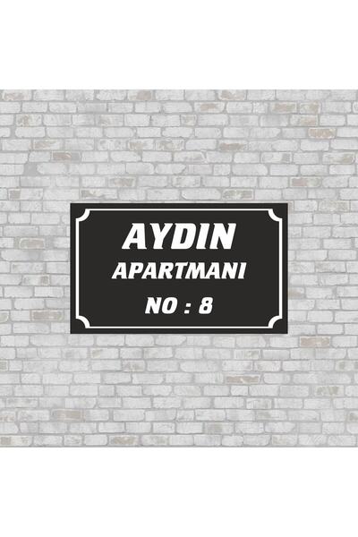 starthediyelik APARTMAN TABELASI SİYAH PLEKSİ APT003