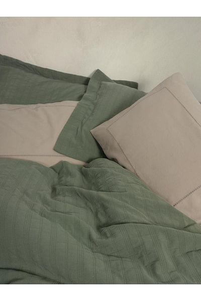 Cotton Box Natura Double Bedspread / Pique Set Vilo Green