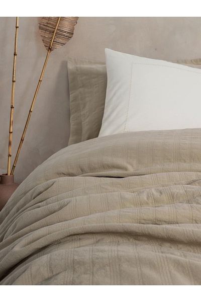 Cotton Box Natura Double Bedspread / Pique Set Vilo Beige