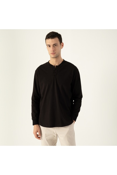 LAMPAGO Unisex Düğmeli Yaka T-shirt