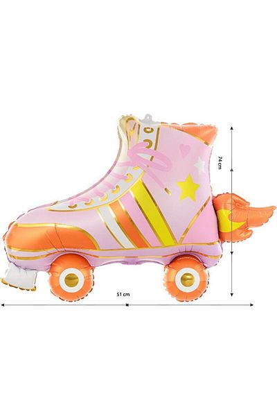 partidolu Retro Disco 80's 90's Party Skate Skate Shaped Foil Balloon 74X51 cm 1 Piece