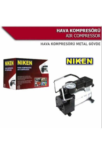 Niken Hyundai Genesis Metal Gövdeli Gri Mini Oto Araç Hava Kompresörü 12v