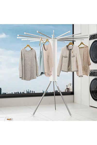 OEM Vertical Clothes Dryer, Compact Design, Foldable, Umbrella Type, Retractable Metal Arms, 69 Cm