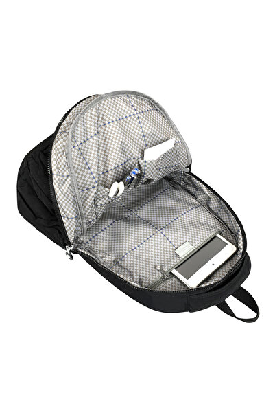 Bliss Чорний унісекс повсякденний та шкільний водонепроникний рюкзак з крихкої тканини