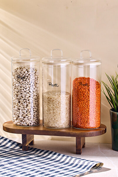 Perotti Hudson 3 Pcs 1150 ml Borosilicate Glass Jar 9X20 cm