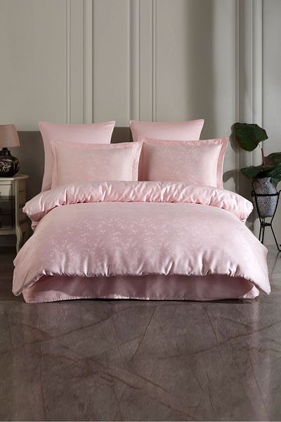 VAROL Liyosel Jacquard Duvet Cover Set Single - Eva Powder
