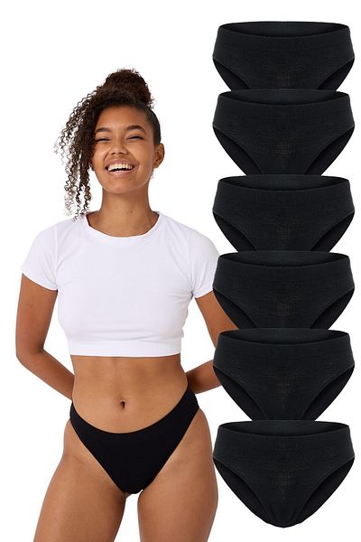 FOREVER MORE 6 Pack Seamless Basic Women's Slip Panties