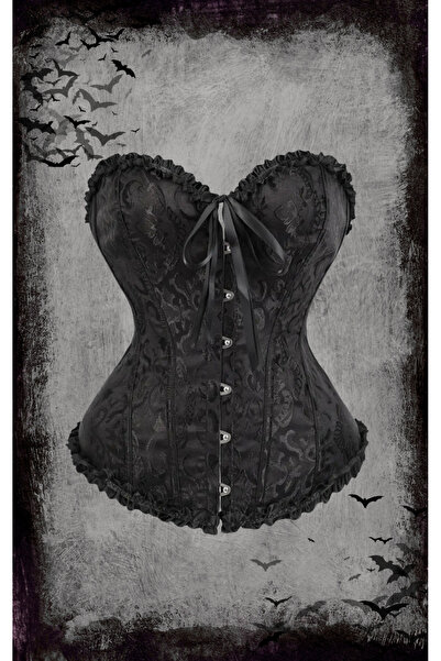 Mournbelle Готичний / Вінтажний корсет з деталями з стрічок