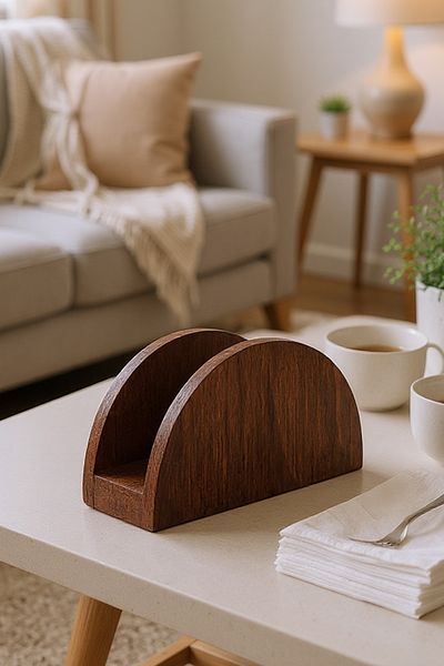 Snippy Maro - Wooden Napkin Holder Desktop Napkin Organizer