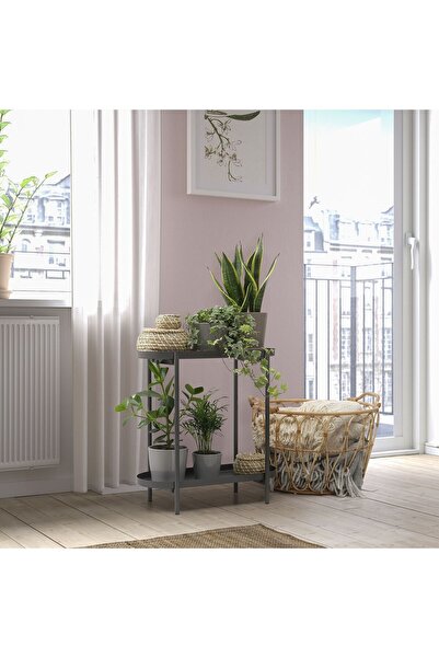 IKEA çiçeklik, koyu gri, 56 cm, Dış mekanda kullanmak için uygundur.