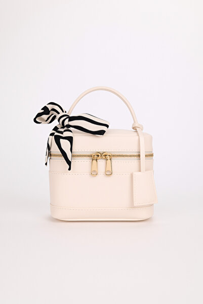 NOTHING Жіноча кремова сумка прямокутної форми з поперечними ременями через плече та на руці Melina