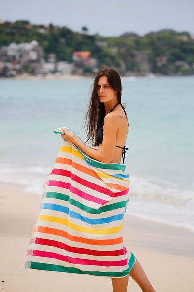 Green Petition Delmor Viva - Nature Friendly Large Size 100X180 cm Carrying Bag - Beach Towel