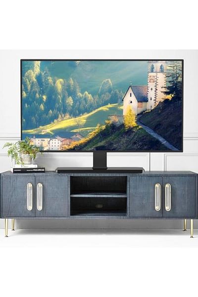 HAMOOD TV SA Universal TV Stand for Flat and Curved Screens 50-86 inches with ±25° Rotation, Adjustable Height