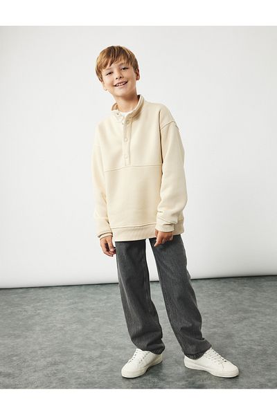 Koton Cotton Relaxed Fit Denim Trousers