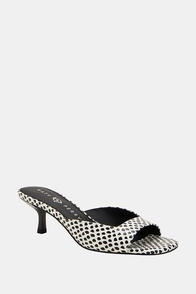 Katy Perry Papuci cu toc cu model zebră pentru femei - Toc scăzut pentru femei